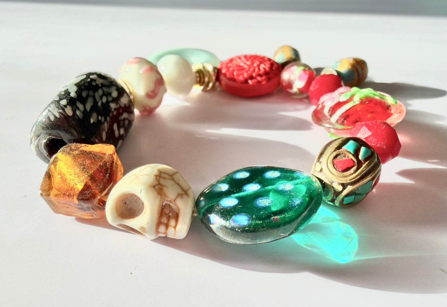 Camellias Garden Charm Bracelet